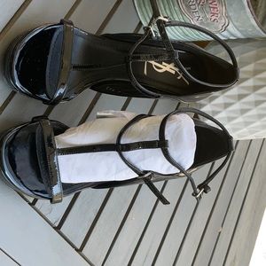 YSL Strap Sandal In Patent Leather